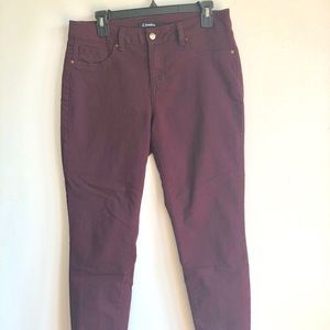 D Jeans size 10 purple skinny jeans four pocket